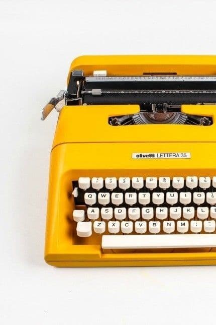 Yellow Olivetti Lettera typewriter